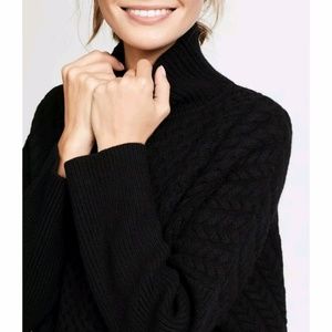 AYR le square black merino wool sweater NWT S